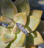14k white gold diamond vintage mid-century estate bridal set