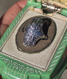 18k white gold diamond estate Art Deco c.30's filigree glove shield ring