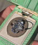 18k white gold diamond estate Art Deco c.30's filigree glove shield ring