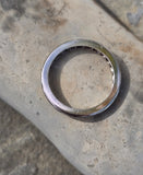 platinum diamond & sapphire stackable estate eternity wedding band - size 6.75