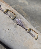 18ct gold two-tone c.1930's Deco diamond antique earrings