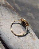 18ct gold two tone diamond Art Deco spiderweb filigree antique ring