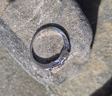 14k white gold 3 diamond estate band
