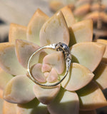 platinum top and 18ct gold two-tone Deco estate sapphire and diamond ring