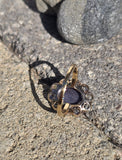 18ct with silver top two-tone Edwardian natural Star Sapphire and diamond antique estate ring HOLD