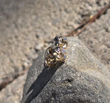 14k gold diamond estate studs