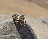 14k gold diamond estate studs
