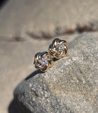 14k gold diamond estate studs