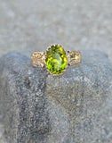 10k gold Victorian peridot antique ring HOLD