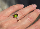 10k gold Victorian peridot antique ring HOLD