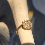 18ct gold old mine cut diamond antique ring
