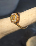 18ct gold old mine cut diamond antique ring