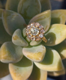 18ct gold old mine cut diamond antique ring