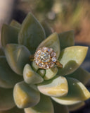 18ct gold old mine cut diamond antique ring