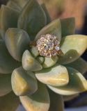 18ct gold old mine cut diamond antique ring