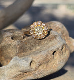 18ct gold old mine cut diamond antique ring