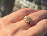18ct gold old mine cut diamond antique ring