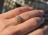 18ct gold old mine cut diamond antique ring