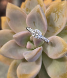 14k white gold diamond vintage estate bridal set