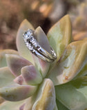14k white gold diamond vintage estate bridal set