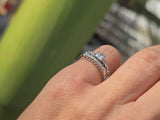 14k white gold diamond vintage estate bridal set