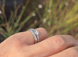 14k white gold diamond vintage estate bridal set