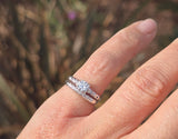 14k white gold diamond vintage estate bridal set