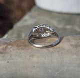 Platinum c.1920's Art Deco European diamond vintage ring