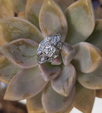 Platinum c.1920's Art Deco European diamond vintage ring