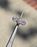 18ct gold & platinum two-tone 3 old cut diamond antique ring - c.1900-1920's HOLD