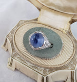 Platinum Art Star Sapphire & Diamond ladies Ring apx 13.24ct