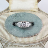 18k white gold Deco c.30s diamond ring