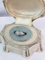 18k white gold Deco c.30s diamond ring