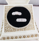 14k white gold c.40s-50s diamond band