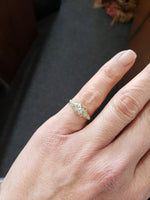 14k white gold 4 diamond estate band