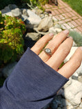 18k white gold Filigree Edwardian diamond Ring