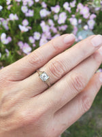 14k white gold c.1920s diamond filigree Engagement Ring