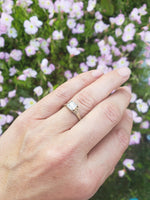 14k white gold c.1920s diamond filigree Engagement Ring