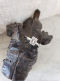 Platinum c.40s-50s Emerald Cut Diamond engagement ring