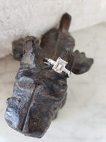 Platinum c.40s-50s Emerald Cut Diamond engagement ring
