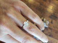 Platinum c.40s-50s Emerald Cut Diamond engagement ring