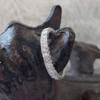 Platinum Art Deo c.1920s Diamond Eternity band SIZE 6.5