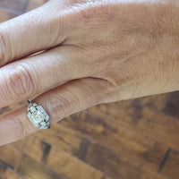 Platinum Art Deco old Mine cut Diamond estate Ring
