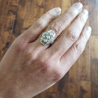 18k gold white gold c.1920s filigree diamond glove Ring
