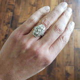 18k gold white gold c.1920s filigree diamond glove Ring