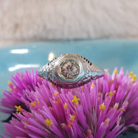 18k gold white gold c.1930s filigree diamond Ring