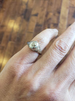 18k gold white gold c.1930s filigree diamond Ring