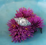 Platinum Art Deco European cut Diamond estate Ring
