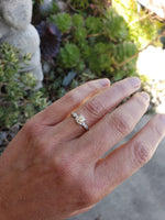 Platinum Edwardian - Deco old mine cut Diamond engagement Ring