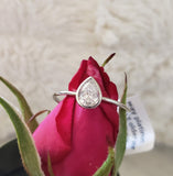 Platinum .39ct Pear cut diamond solitaire ring - custom mounting